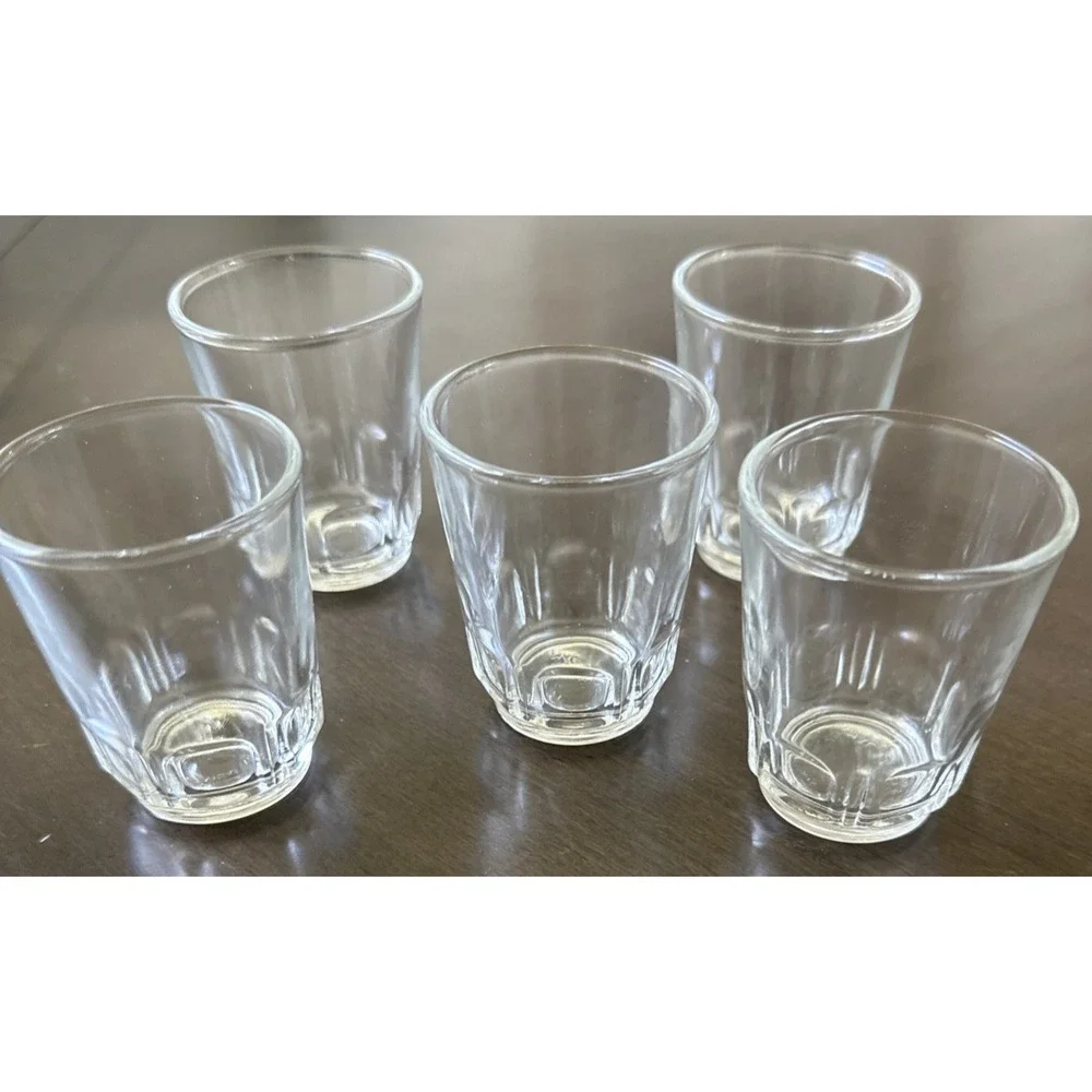 Vintage Shot Glasses Made In Malesia Set Of 5 At Least 40 Yrs. Old Detailed